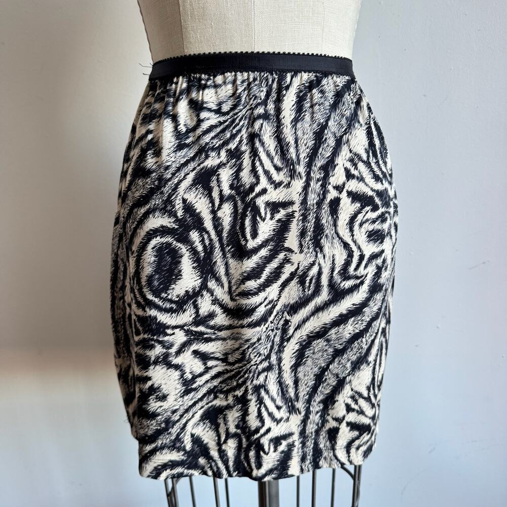 Vintage Y2K Silk Animal Print Tiger Stripe Mini Skirt
